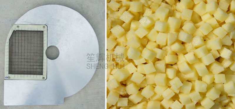 dicer de pomme de terre