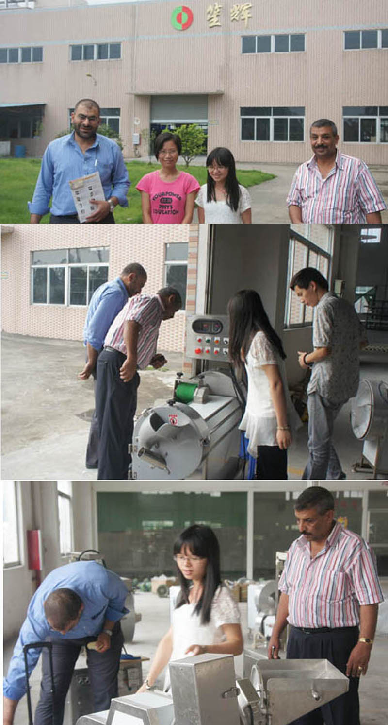 Fournir des lignes de production d'&eacute;pluchage, de d&eacute;coupe, de s&eacute;chage et d'emballage pour des clients en &Eacute;gypte