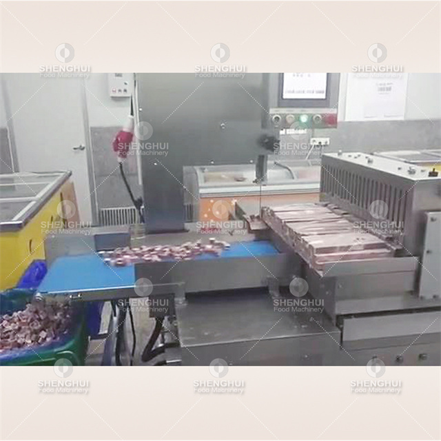 Grande machine à scier les os en continu, machine à découper la viande congelée, machine à trancher la viande congelée