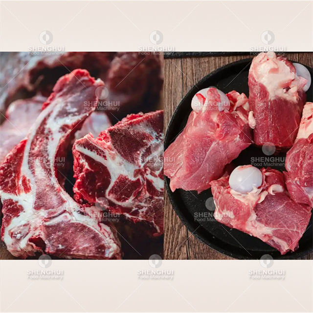 Grande machine à scier les os en continu, machine à découper la viande congelée, machine à trancher la viande congelée