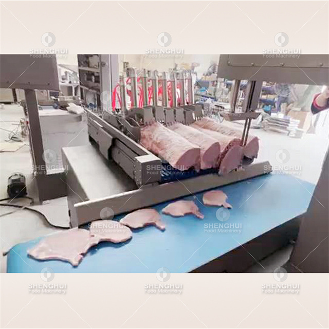 Grande machine à scier les os en continu, machine à découper la viande congelée, machine à trancher la viande congelée