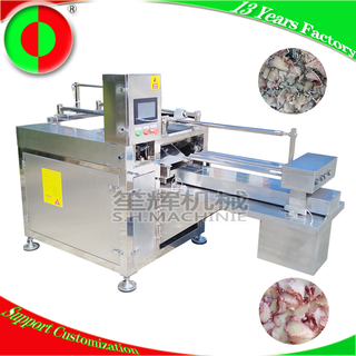 Grand trancheur de viande de poisson oblique Équipement de découpe de viande de poisson machine de découpe de viande de poulpe