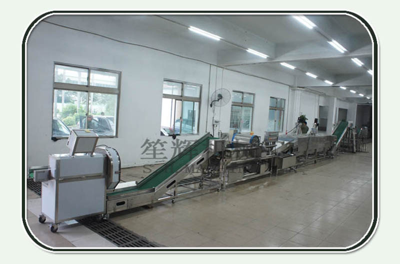 Ligne de production de poireaux