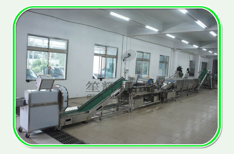 Ligne de production de poireaux